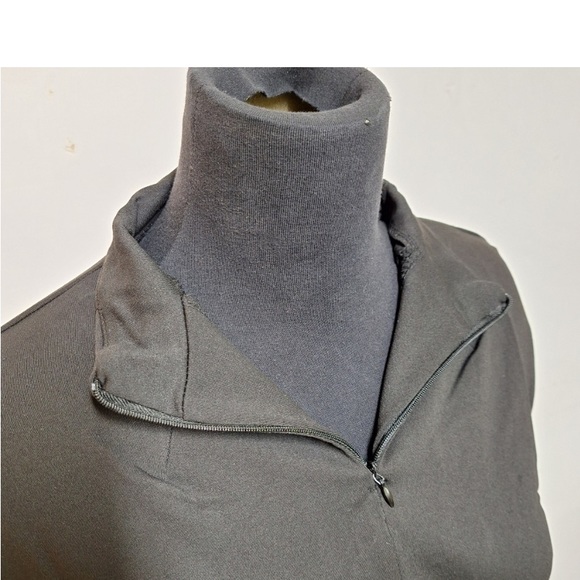 NEW! Shadow Sport Fitted Mock-Neck 1/4Zip Athletic Jacket, Black. Moist Wicking - Picture 6 of 8